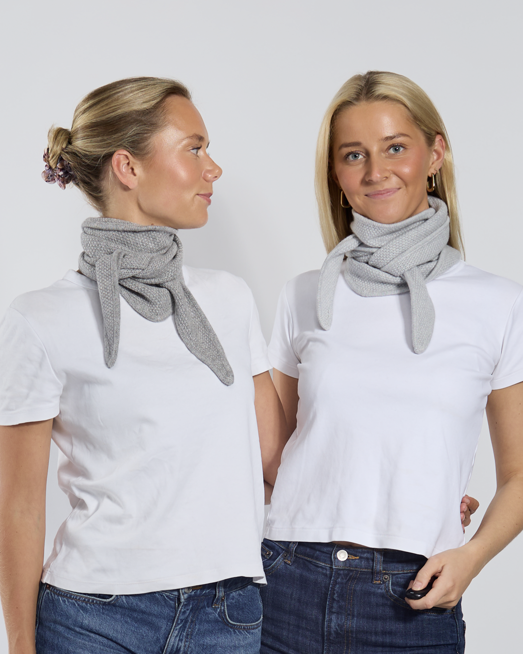 Muffin scarf Lyseblå