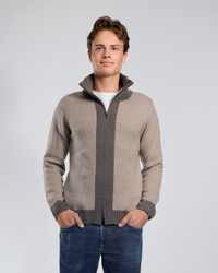 August Cardigan - Sand/sand colors