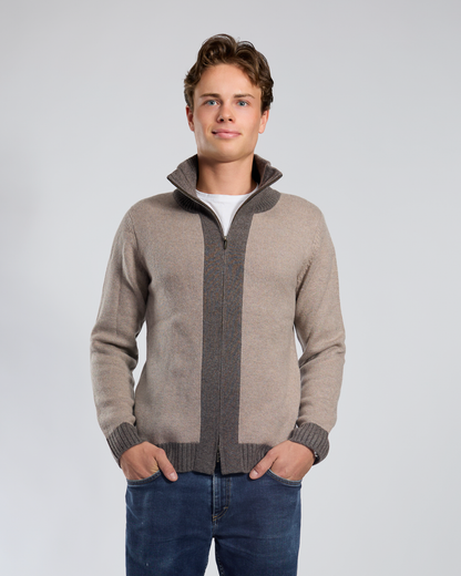 August Cardigan - Sand/sand colors