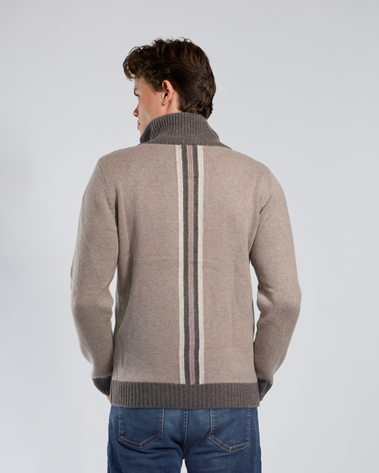 August Cardigan - Sand/sand colors