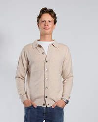 Fredrik cardigan - Sand / toast/sand