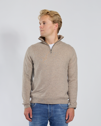 Christian half zip herre kashmir - sand/sandfarger
