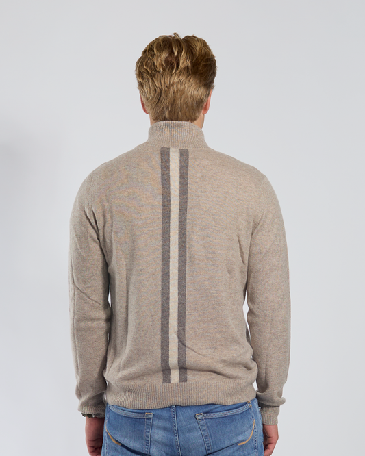 Christian half zip herre kashmir - sand/sandfarger