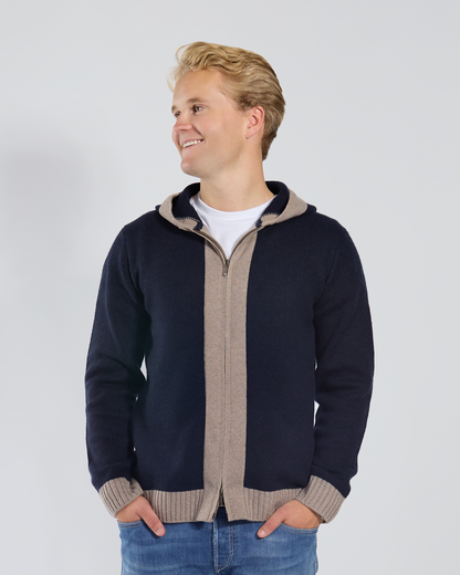 Didrik Cardigan - Navy / sand colors