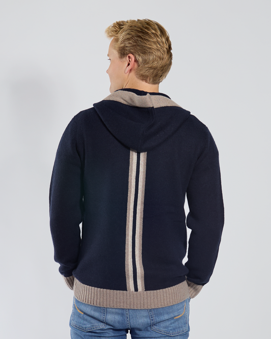 Didrik Cardigan - Navy / sandfarger