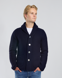 Martin Cardigan - Navy / blåtoner