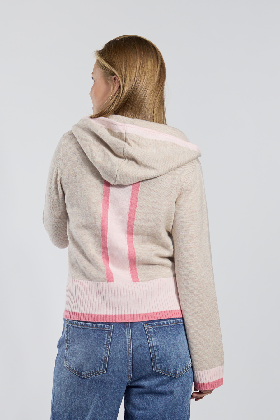 Vilma hoodie Sand/pink/light pink