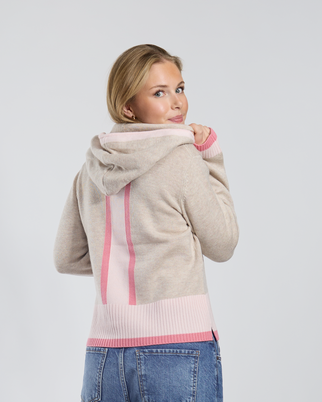 Vilma hoodie Sand/pink/light pink