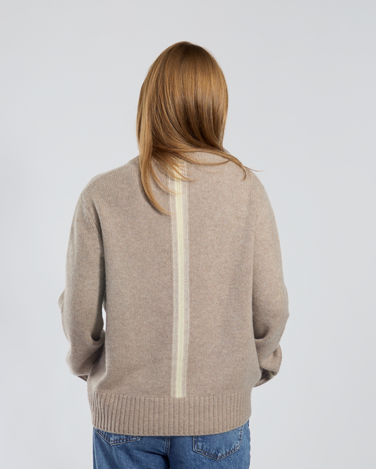 Gilli round neck kashmir - Lyssand/sand/gul