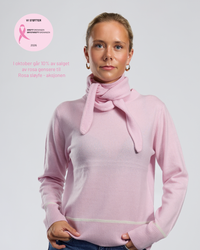 Nicky round neck kashmir - rosa/off-white