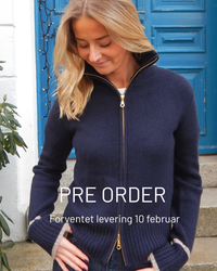 PRE ORDER Contrast cardigan Navy / sandfarger