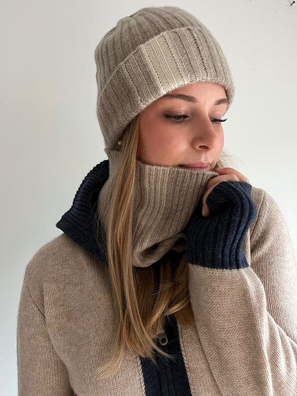 Cashmere hat toast/light sand/offwhite