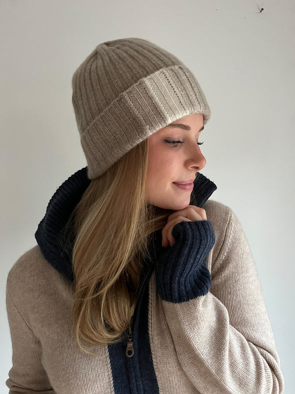 Cashmere hat toast/light sand/offwhite