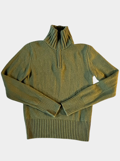 Zip oliven / offwhite M - PRE LOVED