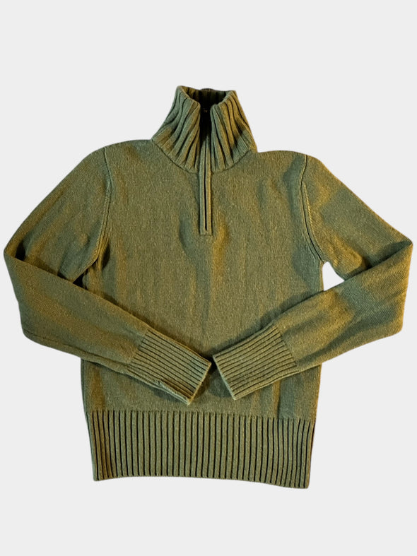 Zip oliven / offwhite M - PRE LOVED