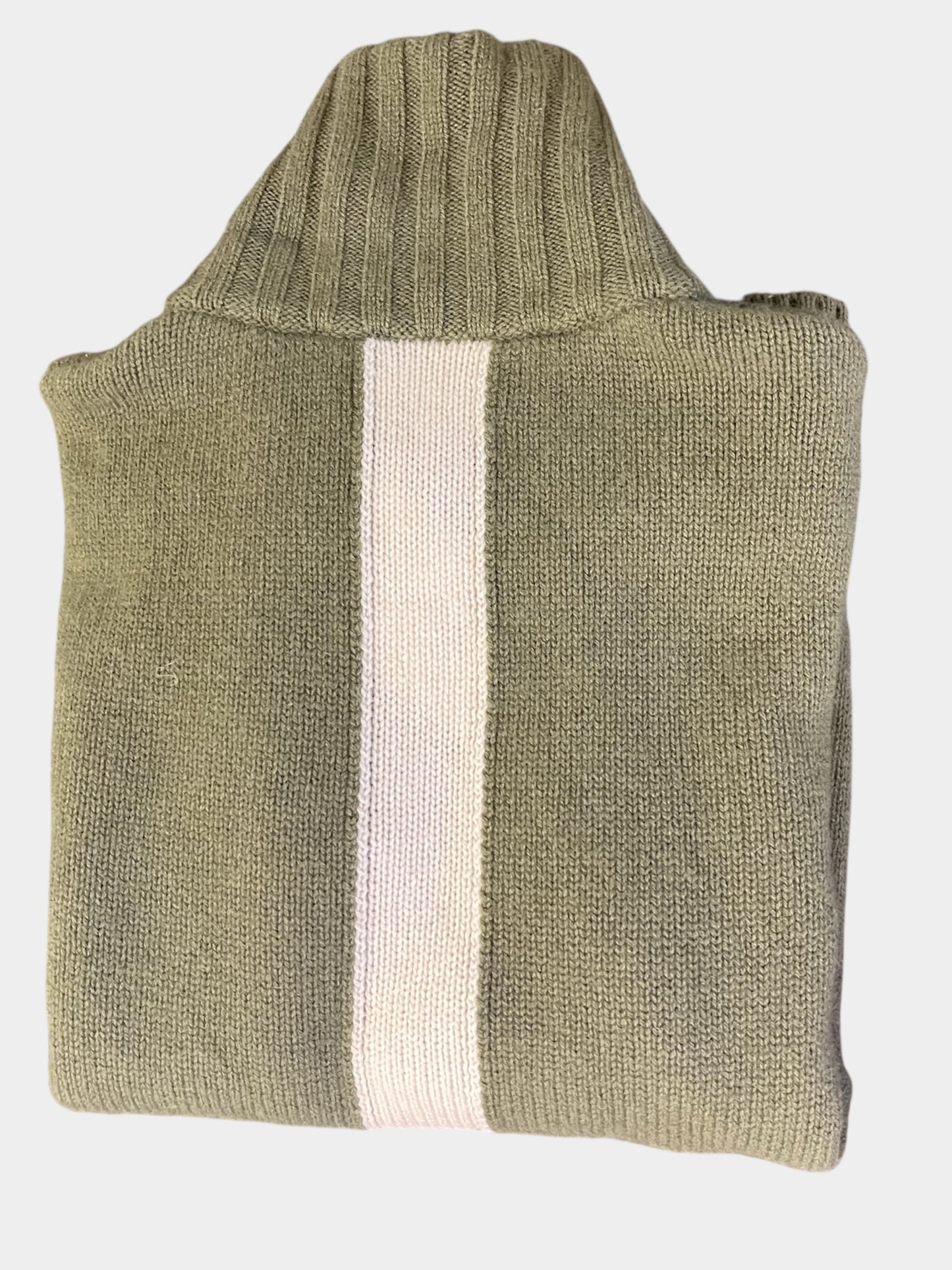 Zip oliven / offwhite M - PRE LOVED