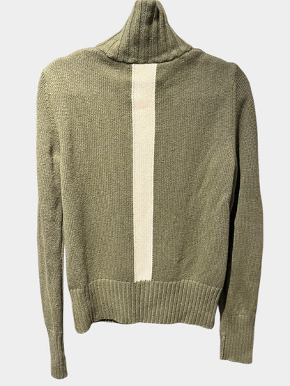 Zip oliven / offwhite M - PRE LOVED