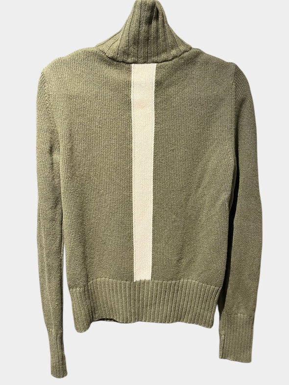 Zip oliven / offwhite M - PRE LOVED