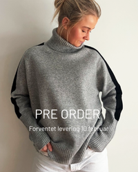 PRE ORDER - New Rollneck jumper - Grå melange / Svart