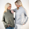 New Rollneck jumper - Lyseblå/sand