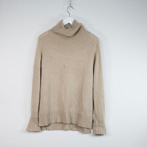 Roll neck kashmir sand