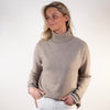 New Rollneck jumper - Sand/rainbow bruntoner