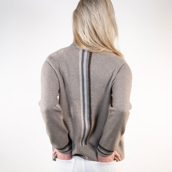 New Rollneck jumper - Sand/rainbow bruntoner