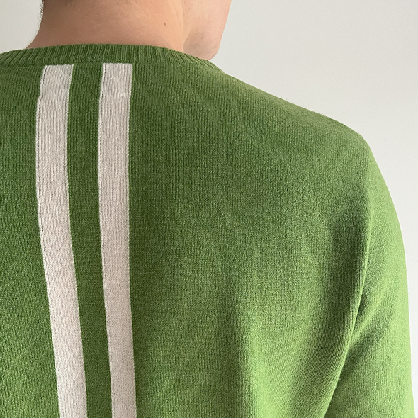 William round neck herre - Grønn / Offwhite