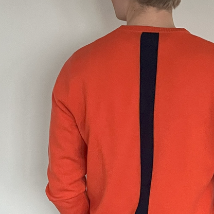William round neck herre - Oransje / Navy