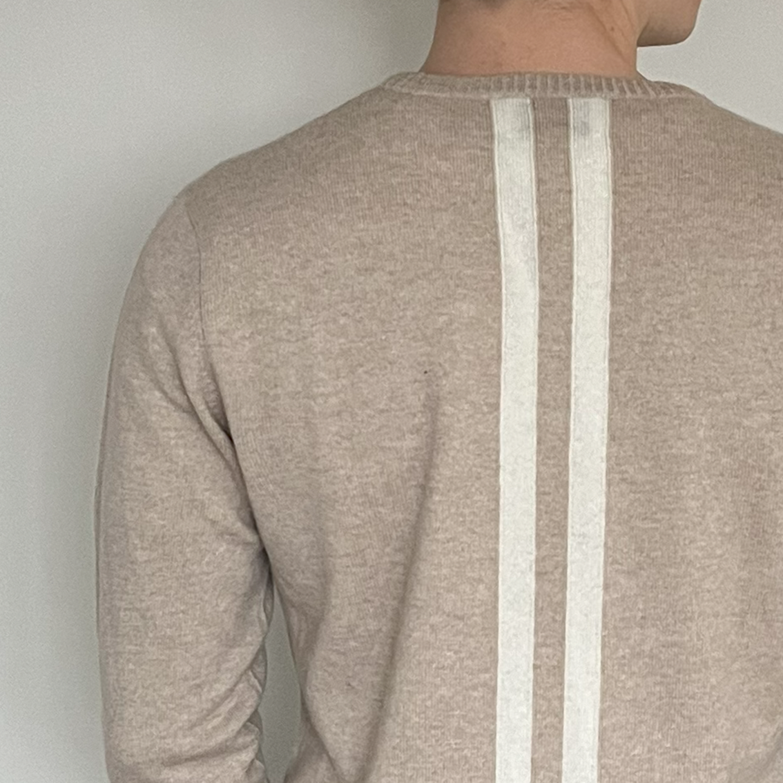 Round neck kashmir herre sand