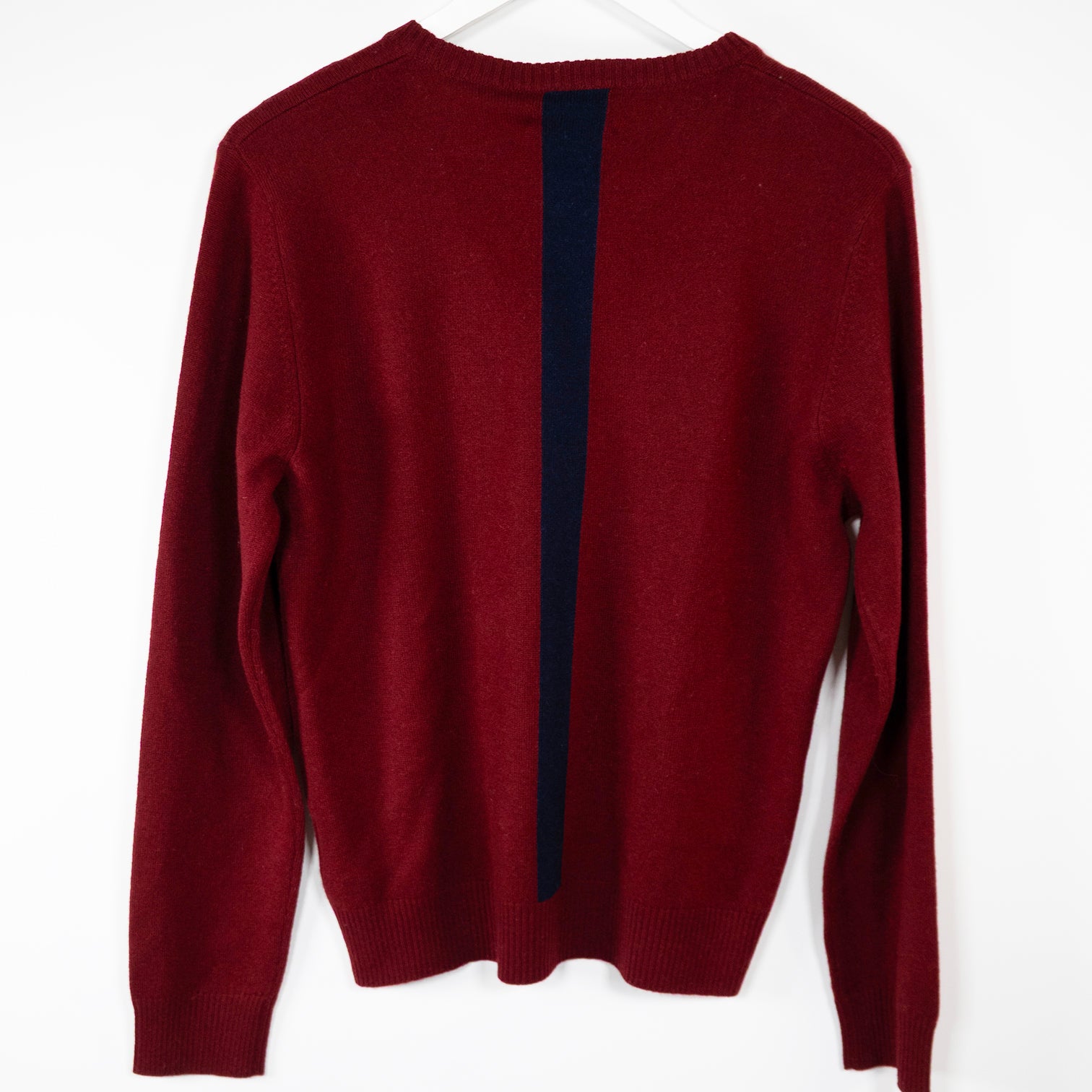 Round neck burgunder / navy