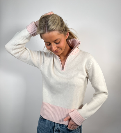 Zip Offwhite/light pink