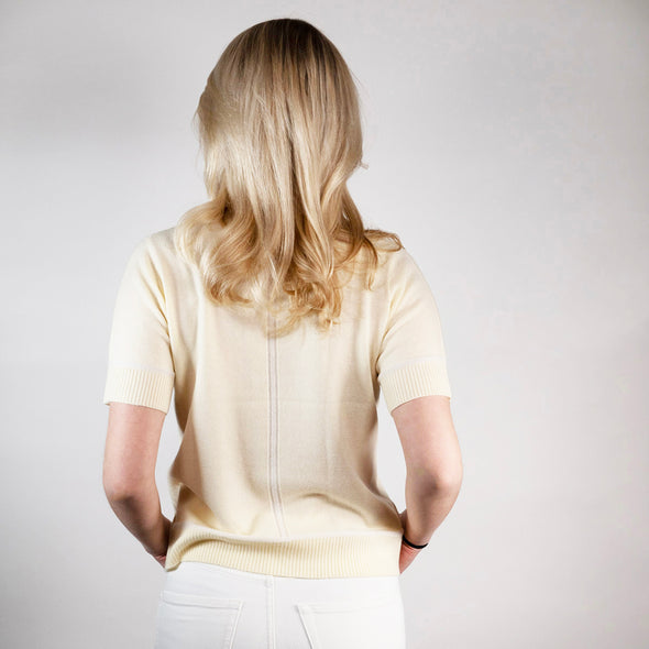 Colette short sleeve - Gul/offwhite