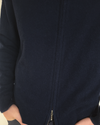 Thomas cardigan herre - Navy/ sand