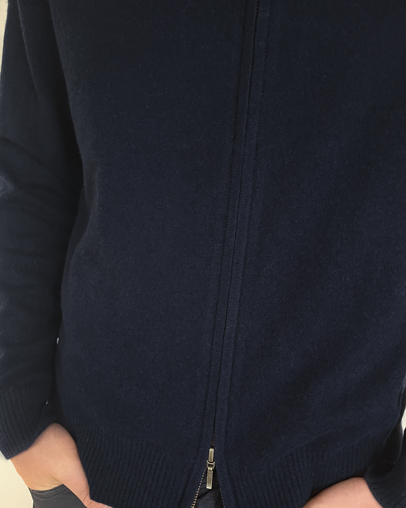 Thomas cardigan herre - Navy/ sand