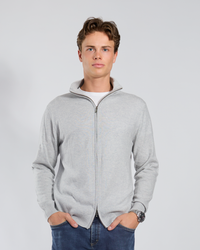 Thomas cardigan herre - Lyseblå/sandfarger