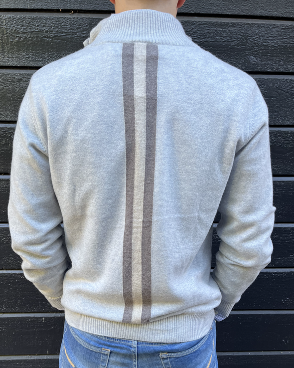 Thomas cardigan herre - Lyseblå/sandfarger