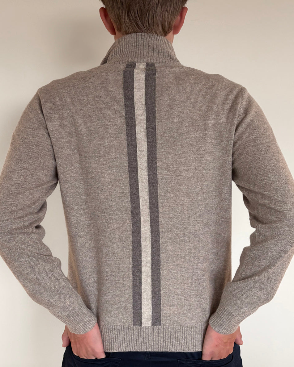 Thomas cardigan herre - sand/sandfarger