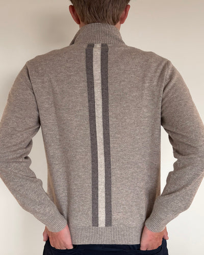 Thomas cardigan herre - sand/sandfarger