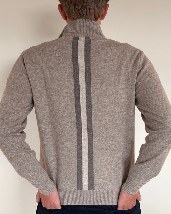 Thomas cardigan herre - sand/sandfarger