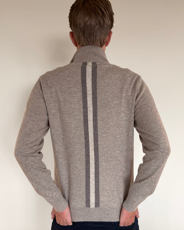 Thomas cardigan herre - sand/sandfarger