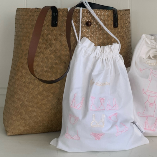 Eksklusiv pakkepose i lin og bomull