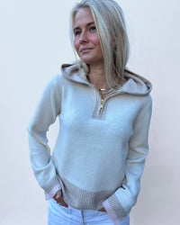 Vilma hettegenser Offwhite/sand/lyserosa