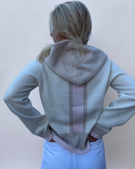 Vilma hettegenser Offwhite/sand/lyserosa