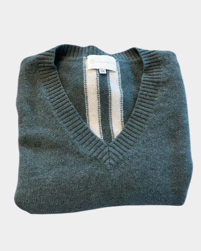V - neck kashmir grønn
