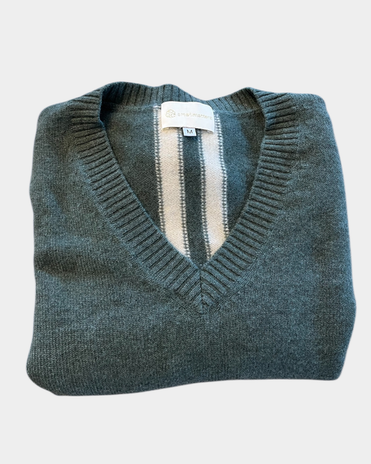 V - neck kashmir grønn