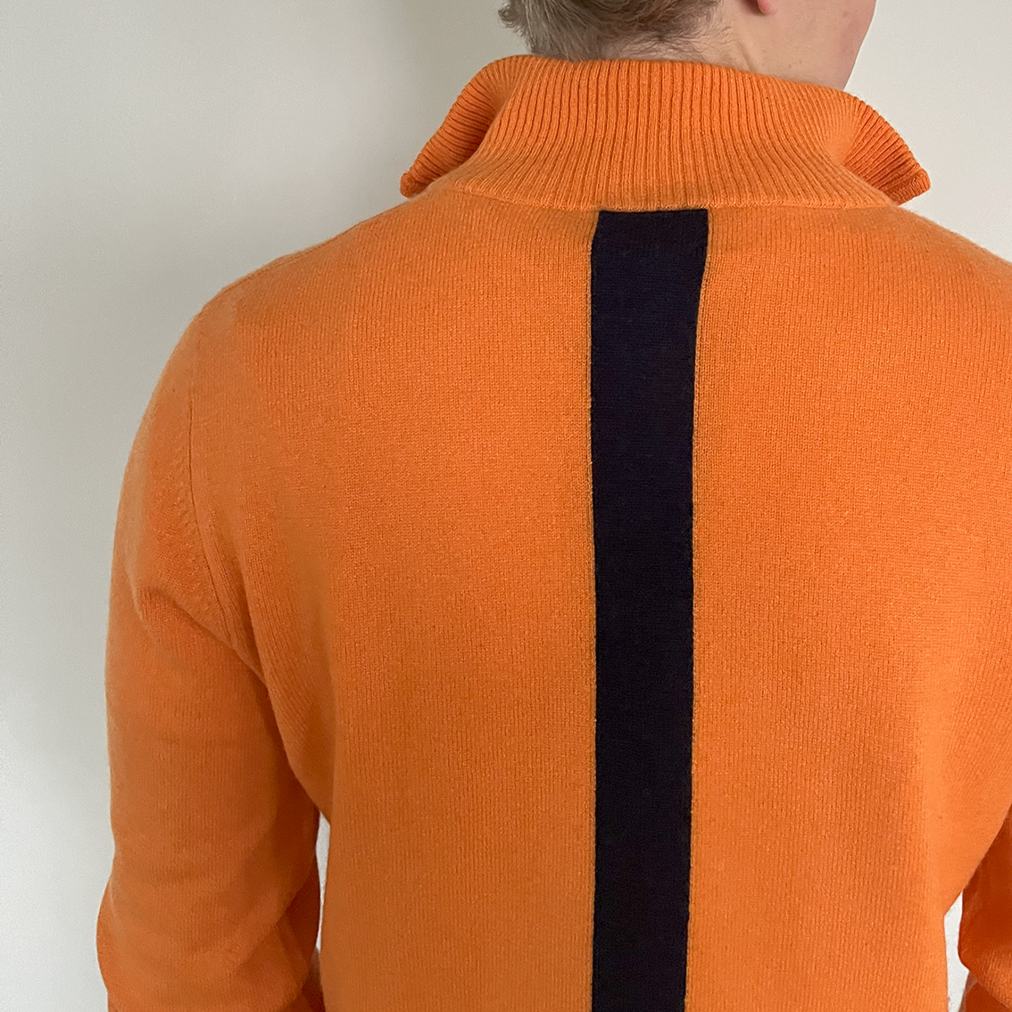 Christian half zip herre kashmir - Oransje