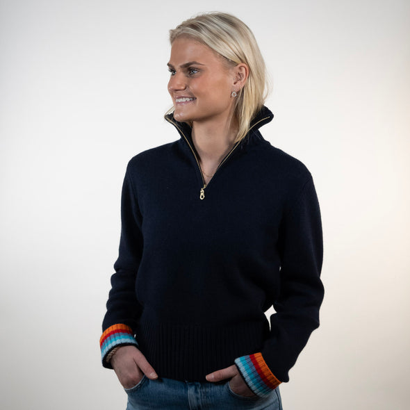 Zip Navy / rainbow