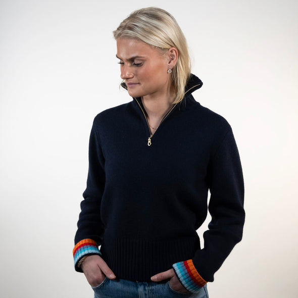 Zip Navy / rainbow