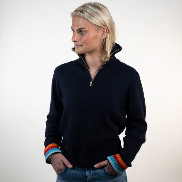 Zip Navy / rainbow